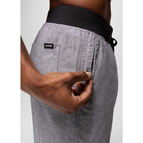 PrAna Vaha Balance Pant Mens XXL Gray Hemp Drawstring Pockets Straight Leg - Picture 4 of 12